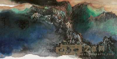 万鼎 2005年作 秦岭风云（二） 镜心 65×131cm